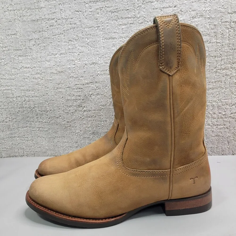 Tecovas The Glen Men's Size US 10D Light Mesquite Cowhide Leather Western Boots.